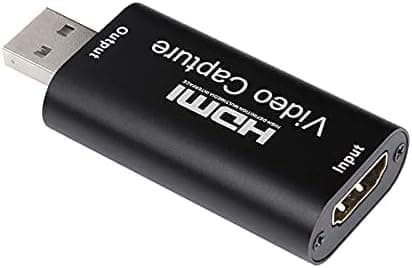 HDMI Video Capture Card, 4K HDMI to USB Capture Card Full HD 1080P 30fps, Record via DSLR, Camcorder, Action Cam for Gaming, Streaming TV, Recorder Live Streaming Video for Windows Mac OS