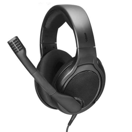 DROP PC38X Gaming Headset – Open-Back Over-Ear Design with Noise-Cancelling Mic, Velour Earpads – Compatible with PC, PS5, PS4, Xbox, Switch, Mobile – Black