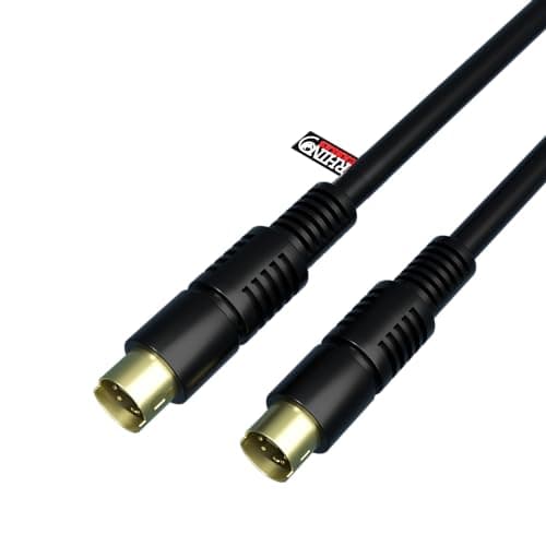 rhinocables S Video Male to Male Cable SVHS Lead Super TV, Camcorder (1m)