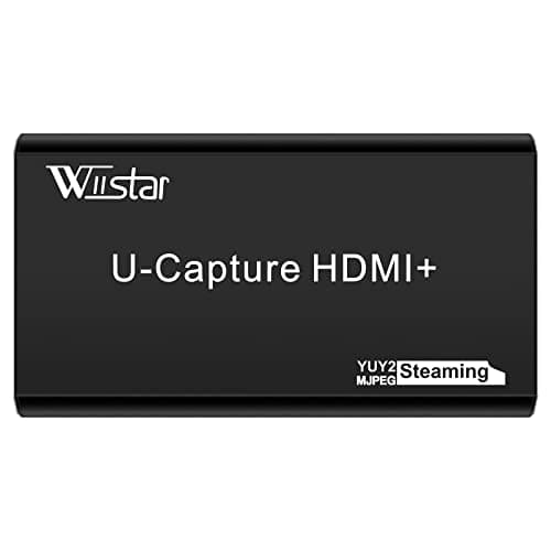 Wiistar Video Game Capture Card 1080P60fps HDMI to USB 3.0 Live Streaming Video Audio Capture Device with HDMI Loopout Game Recording for Windows Mac OS Linus