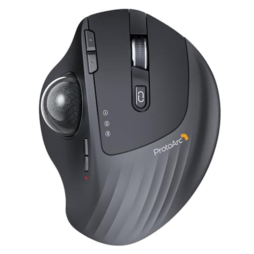 ProtoArc EM01 NL Wireless Bluetooth Trackball Mouse Adjustable Angle