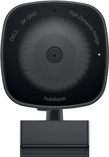 Dell 2K QHD Webcam WB3023, Sony Sensor, Noise Reduction Mic | f2.0 Aperture, 65° Field of View, Face Detection, USB-A, Teams Certified, Zoom Certified, Full HD and HD Modes