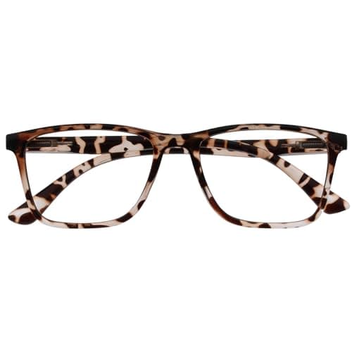 OPULIZE NYX Reading Glasses with Blue Light Blocking for Women Men, Rectangular Frame with UV & Eyestrain Protection, Anti-Glare Computer Gaming Glasses, Brown Tortoiseshell +2.5 (Pack of 1)
