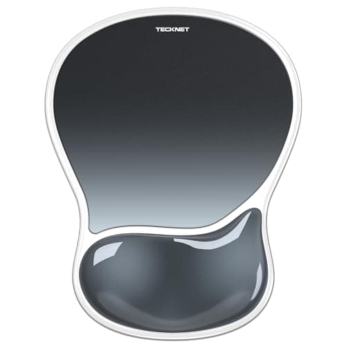 TECKNET Mouse Mat Wrist Support,Ergonomic Gel Mouse Pad,Gradient Black