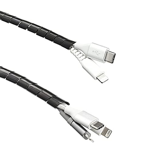 Amazon Basics Cable Tidy Sleeve, Ideal for Cable Management and Protecting Cords From Pets, 10 m - Black