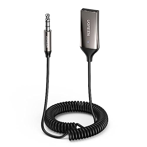 UGREEN Bluetooth Aux Adapter, Car Aux Bluetooth 6.0 Receiver USB