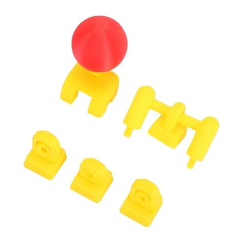 Ejoyous 3D Printed Joystick Keycap, Plastic 4 Key Linkage Retro Joystick Keycap for Mechanical Keyboards, WASD Gaming Set for Typists and Keyboard Users (Yellow Red)
