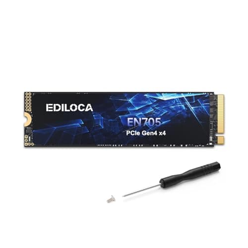 Ediloca EN705 SSD 2TB PCIe Gen4, NVMe M.2 2280, 3D NAND TLC, Up to 4800MB/s, Internal Solid State Drive, Dynamic SLC Cache, Compatible with PS5、Laptops and PC Desktops