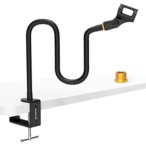 ZealSound 19" Gooseneck Microphone Stand, Compact and Flexible Desk Mic Arm