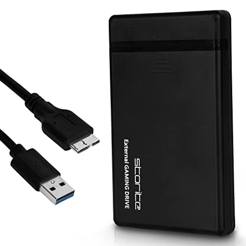 Storite External Gaming Drive 2.5-Inch HDD, Black, 500GB