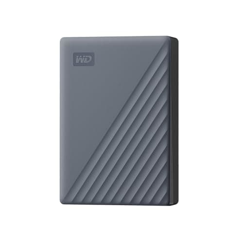 WD 6TB My Passport Works with USB-C, portable external hard drive, USB 3.2 Gen 1, software for device management, backup, password protection, Works with PC, Mac, Chromebook, Gaming Consoles, Grey