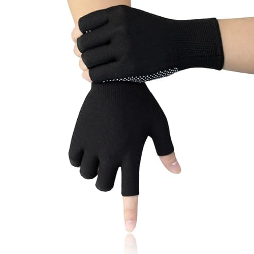 Fingerless Cycling Gloves, Half Finger Work Gloves for Men and Women