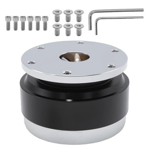 JUUDDENPARTS Quick-release Steering Wheel, Aluminum Alloy Adapter, Suitable for 6-Hole Steering Wheel Modifications and Racing Enthusiasts