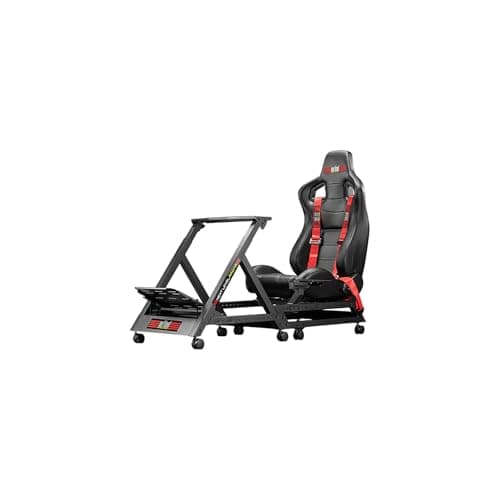 Next Level Racing GTtrack Sim Racing Cockpit – Carbon Steel, Direct Drive Ready, Full Adjustability, Motion Platform Compatible, Logitech, Thrustmaster, Fanatec NLR-S009