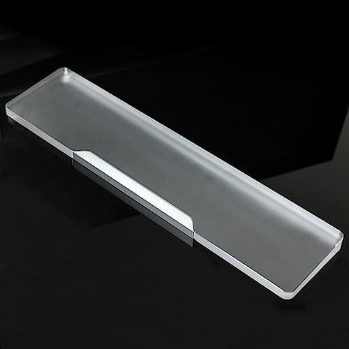 DucKey Custom Keyboard Wrist Rest, Metal + Acrylic Transparent Ergonomic Wrist Pad For Mechanical Keyboard (Color : Silver, Size : 60%)