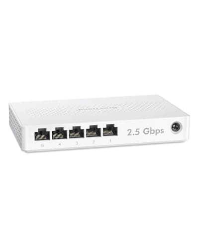 BrosTrend 5 Port 2.5Gb Unmanaged Ethernet Switch for PC, Gaming, NAS Server