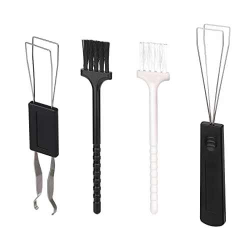 4 Piece Keyboard Puller Keycap Remover Tool, Stainless Steel Remover, Cleaning Brush for Mechanical Keyboards