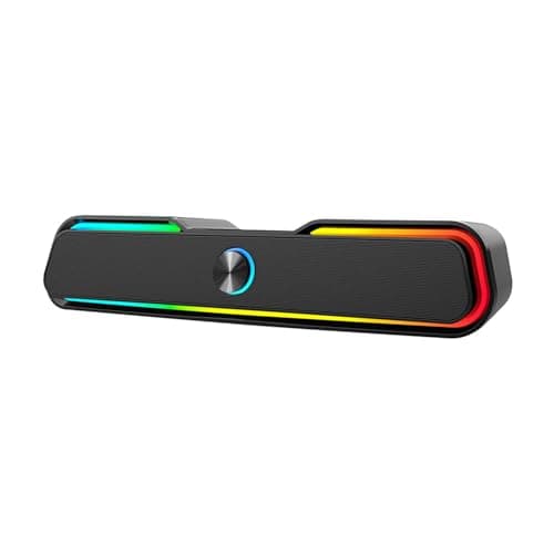RED5 Zeta Portable Gaming Wireless Bluetooth Multicolour Changing LED Soundbar | 10 Watt USB-C Rechargeable Battery Powered Speaker