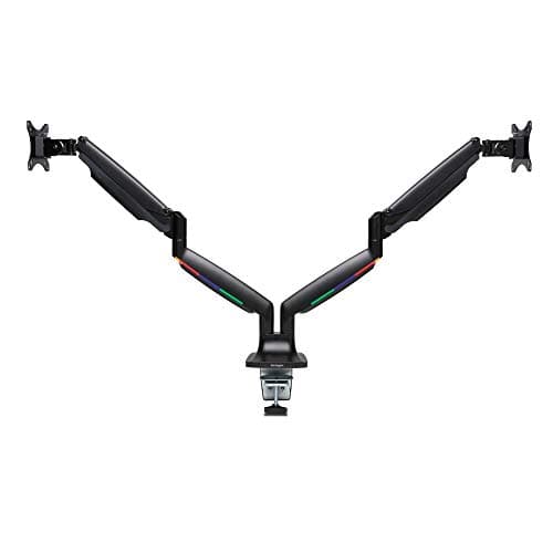 Kensington Monitor Arm with Vesa Mount - Monitor Arm for Two Screens with One-Touch Height Adjustable Settings, Dual Monitor Arm for Home Office, Monitor Mount with Gas Spring, Black (K59601WW)