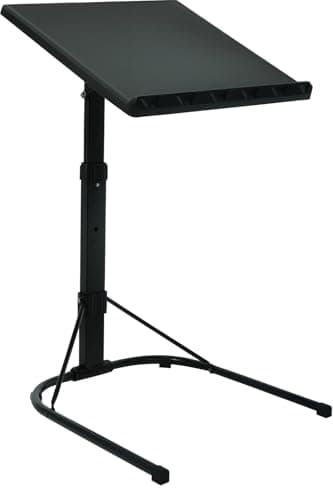 FAHD TRADERS Folding Laptop Table – Adjustable Height & Tilt | Portable Bed Sofa Desk | Foldable Computer Table with Raised Edge | Gaming, Study, Crafting & Jigsaw Tray – Black