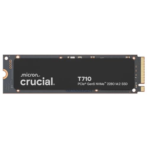 Crucial T710 1TB SSD NVMe M.2 PCIe 5.0 x4 Gen5, Read/Write Speeds up to 14,900/13,700 MB/s, Laptop & Desktop (PC) Compatible, TLC NAND, Solid State Drive - CT1000T710SSD8-01