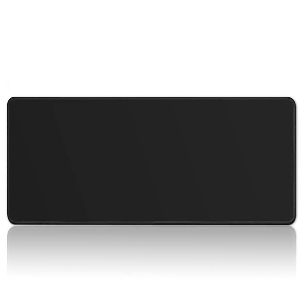 ProElife Extend Mouse Pad Mat Gaming 700mm x 300 mm Large Cloth Mousepad with Non-slip Rubber Base and Overlock Stitch Edge for Home Office Gaming Laptop Computer Mouse Desk Accessory (XL, Black) | Smooth Fabric for Precise Mouse Tracking, Durable Stitched Edges, Comfortable Surface for Keyboard Mouse, Black
