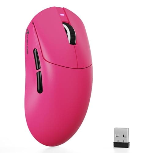 ATTACK SHARK X8 SE Wireless Gaming Mouse, 55g Lightweight Mice, PAW3311 Sensor, BK52820 Chip, 25,000 DPI, BT/2.4G/USB-C, 80 Million Clicks, 500mAh Battery, Web Driver for for PC/Mac-Berry Red