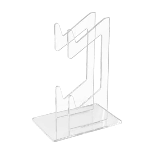 Lotsdonxia Acrylic Double-Layer Gaming Controller Stand Holder, Universal Desktop Storage Rack with Non-Slip Base Suitable for Storing Various Game Controllers and Headphones (Transparent)