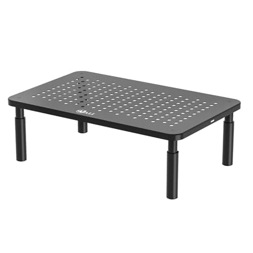 WALI Monitor Stand Riser, Adjustable Laptop Riser (STT003), 1 Pack, Black