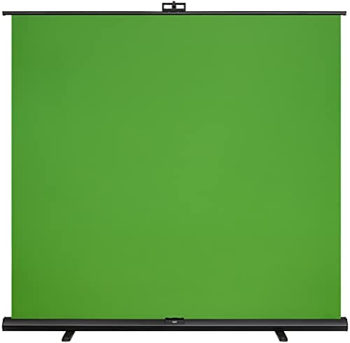 Elgato Green Screen XL - 2x1.82m/79x72" Collapsible Chroma Key Backdrop for Streaming, Video Conferencing, on Instagram, TikTok, Zoom, Teams, OBS | 79x72-inch coverage, Wrinkle-resistant fabric, Quick pole setup, Collapses for easy storage, For streaming and video calls