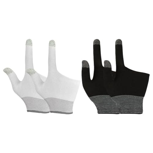 POPETPOP 2 Pairs Gaming Gloves, Breathable Finger Gloves for Mobile Gaming Touchscreen Gaming Gloves for Sweaty Hands