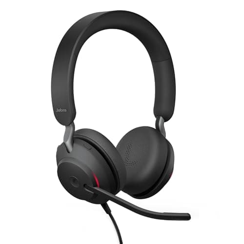 Jabra Evolve2 40 SE Wired Noise-Cancelling Stereo Headset With 3-Microphone Call Technology and USB-A Cable - MS Teams Certified, Works with All Other Platforms - Black