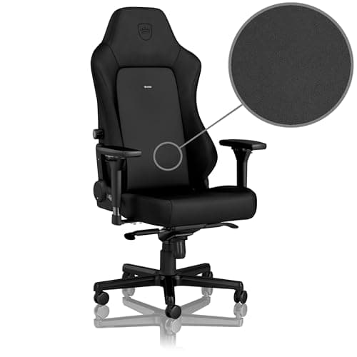 noblechairs Hero Gaming Chair – Office Chair (Black Edition, PU Synthetic Leather)