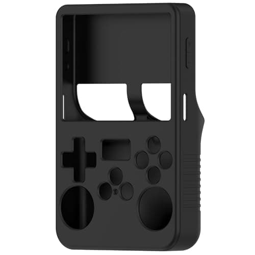 LOKEKE Compatible with R36S Handheld Game Console Protective Case Cover, Silicone Protective Case Cover Shell Compatible with R36S Handheld Game Console(Black)