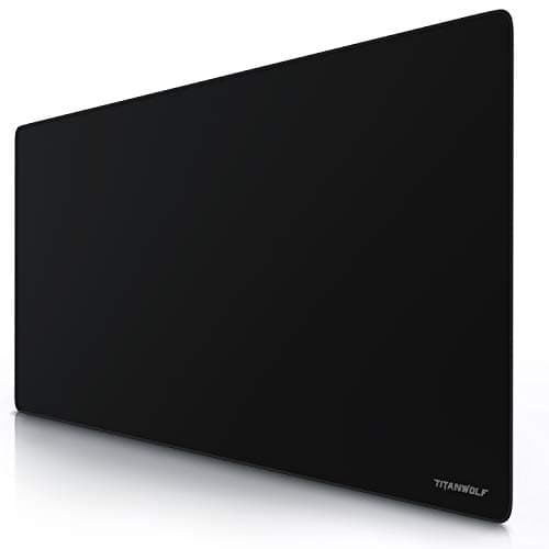 TITANWOLF - Extra Large Gaming Mouse Mat 1200x600mm Oversize - XXL Mouse Pad with motif - Desk Pad XXXL Extended – For Precision and Speed - Non-Slip Rubber Base – For Mouse and Keyboard - Black