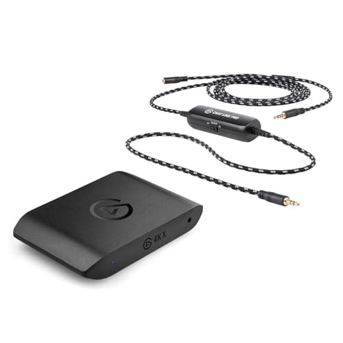 Elgato 4K X External Capture Card & Chat Link Pro – Audio Adapter, for PS5, PS4, Nintendo Switch, Capture Voice Chat, Gameplay Sound, Extra Long Cable