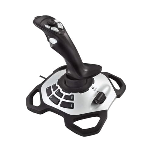 Logitech G Extreme 3D PRO Joystick | 12 Programmable Buttons, 8-way Hat Switch, Stable, Weighted Base, Rapid-fire Trigger, USB, PC - Black/Silver