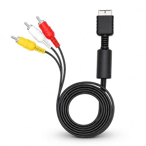 AV Cable Compatible with PS1 PS2 PS3 Consoles RCA Audio Video Cable 1.8M