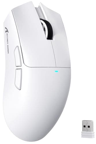 ATTACK SHARK X11SE Wireless Gaming Mouse, 63g Superlight With PixArt PAW3311 Sensor, 22000 DPI, Tri-Mode BT/2.4Ghz/Wired, 1000Hz Polling rate, 300mAh Battery, Dual Driver, for PC/Xbox/PS/Mac (White)