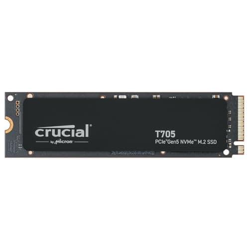 Crucial T705 2TB SSD PCIe Gen5 NVMe M.2, Up to 14,500MB/s, Microsoft DirectStorage, PCIe 4.0 Backwards Compatible, Internal Solid State Drive - CT2000T705SSD3