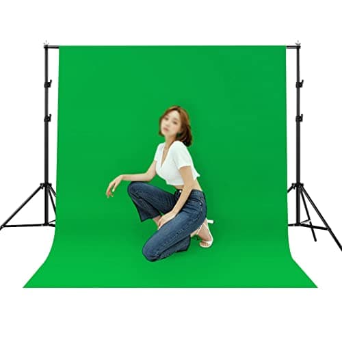 Chroma Key Green Screen Backdrop With Stand | Professional Photography Chroma Key Green Screen | Photo & Video Green Screen (Color : Green, Size : 3x4m)