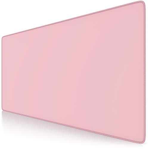 TITANWOLF - XXL Speed Gaming Mouse Pad Mouse Mat - Extra Large 900 x 400 x 3mm - Water-Resistant Mousepad with Non-Slip Rubber Base - Smooth Cloth Surface - BABY PINK