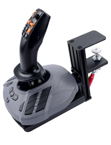 VTUIFBT Metal Desk Mount Compatible with Thrustmaster SimTask Farmstick, T-Flight Hotas One, T-Flight Hotas 4, T16000M FCS, TCA Side Stick - Quick Release/Sturdy Clip/Controller Adjustable