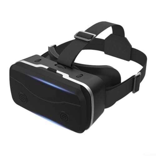 HEIBTENY Phone VR Headset with Controller, 110° FOV Anti-Blue Light HD Lenses, Adjustable Fit for 4.7-7 Inch Smartphones, Lightweight ABS Virtual Reality Glasses for(Black)