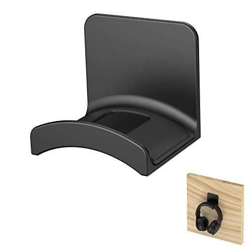 Cozycase Headphone Mount Hanger Holder Adhesive Headset Hook, Black 1 Pcs