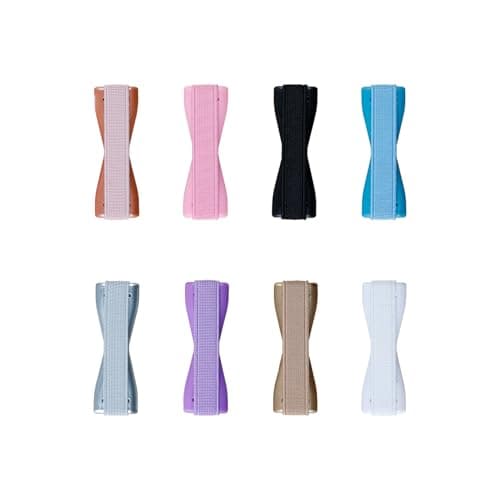 Tabanzhe 8-Pack Finger Holder Phone Grip Self-Adhesive Elastic Anti-Slip Strap for One-Handed Use Most Smartphones,Multi-Color