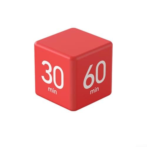 Study Focus Cube Timer for Desk Work Gaming Red(Red)