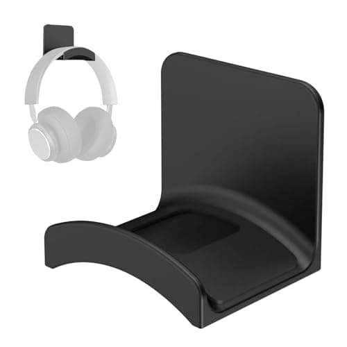 ZESHGON Headphone Hanger Holder, Universal Headset Mount Strong Adhesive Headset Desk Hook Stand, Space-Saving Gaming Hanger for Desk, Gaming Headphones & Controller