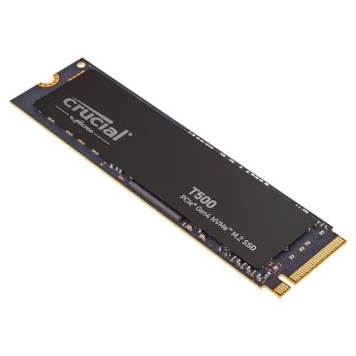 Crucial T500 1TB SSD PCIe Gen4 NVMe M.2, Up to 7300MB/s, TLC NAND, Laptop and Desktop Compatible, Microsoft DirectStorage, Solid State Drive - CT1000T500SSD8