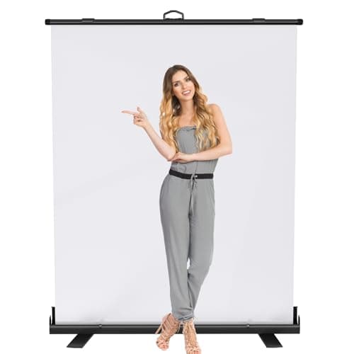 WASJOYE White Screen Backdrop Collapsible 200x150cm
